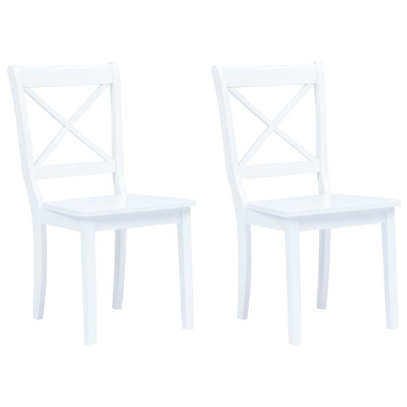 vidaXL 247356 - Dining Chairs 2 pcs Solid Rubber Wood