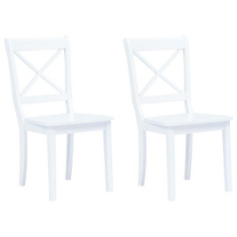 vidaXL 247356 - Dining Chairs 2 pcs Solid Rubber Wood