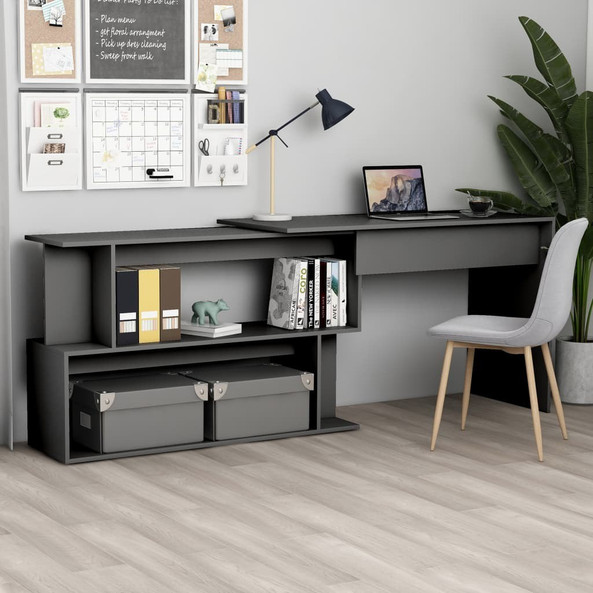 vidaXL 801100 - Corner Desk 200x50x76 cm Engineered Wood