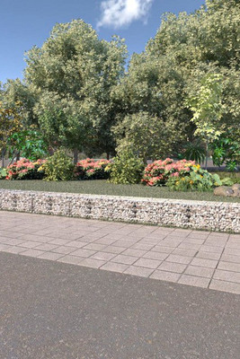 vidaXL 143587 - Gabion Wall with Covers Galvanised Steel 900x50x50 cm