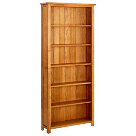 vidaXL 244470 - 6-Tier Bookcase 80x22.5x180 cm Solid Oak Wood