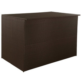 vidaXL 44246 - Boîte de stockage de jardin marron 150x100x100cm Résine tressée