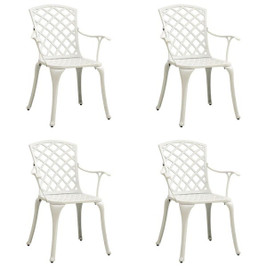 vidaXL 315575 - Garden Chairs 4 pcs Cast Aluminium