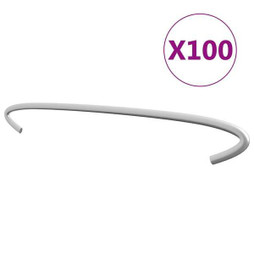 vidaXL 145622 - Crochets de gabion 100 pcs Acier galvanisé 30 cm
