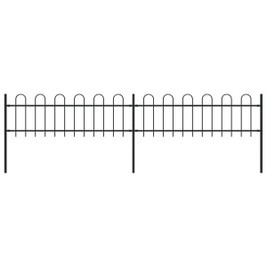 vidaXL 277639 - Garden Fence with Hoop Top Steel 3.4x0.6 m