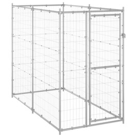vidaXL 150801 - Outdoor Dog Kennel Galvanised Steel 110x220x180 cm