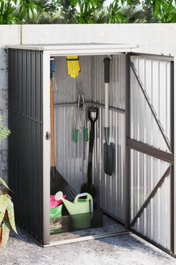 vidaXL 316207 - Abri à outils de jardin anthracite 88x89x161 cm acier galvanisé