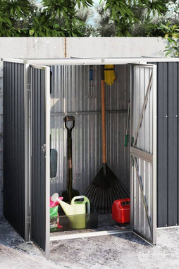 vidaXL 316211 - Abri à outils de jardin anthracite 161x89x161cm acier galvanisé