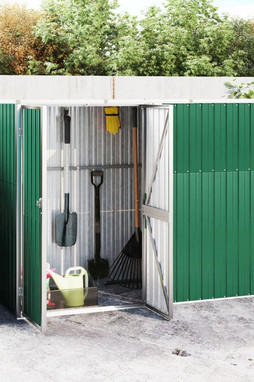 vidaXL 316213 - Abri à outils de jardin 225x89x161 cm Acier galvanisé