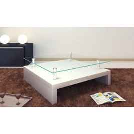vidaXL 60697 - Coffee Table with Glass Top