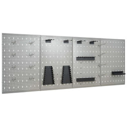 vidaXL 145352 - Panneaux perforés muraux 4 pcs 40x58 cm Acier