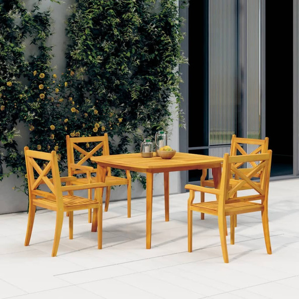 vidaXL 310302 - Garden Table 110x110x75 cm Solid Wood Acacia