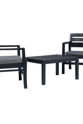 vidaXL 45621 - 3 Piece Garden Lounge Set Plastic