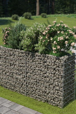 vidaXL 143558 - Gabion Raised Bed Galvanised Steel 180x50x100 cm
