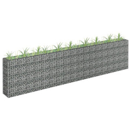 vidaXL 145643 - Gabion Raised Bed Galvanised Steel 360x30x90 cm