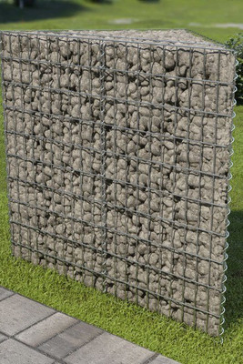 vidaXL 143603 - Gabion Raised Bed Galvanised Steel 75x75x100 cm