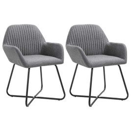 vidaXL 249808 - Dining Chairs 2 pcs Dark Fabric