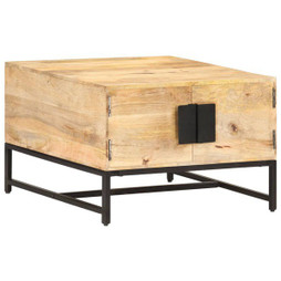vidaXL 320375 - Table basse 67x67x45 cm Bois de manguier massif