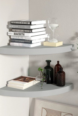 vidaXL 323923 - Floating Corner Shelves 2 pcs 35x35x3.8 cm MDF