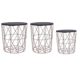 vidaXL 287643 - Table basse 3 pcs Cuivre