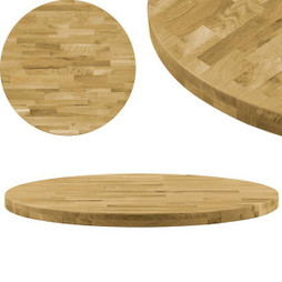 vidaXL 245992 - Dessus de table Bois de chêne massif Rond 44 mm 400 mm