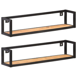 vidaXL 320672 - Étagères murales 2 pcs 80 cm Bois dacacia massif