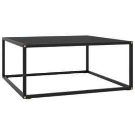 vidaXL 322876 - Coffee Table with Glass 80x80x35 cm