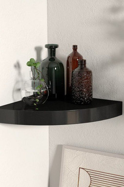 vidaXL 323898 - Étagère dangle flottante noir 25x25x3,8 cm MDF