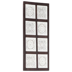 vidaXL 321655 - Panneau mural sculpté à la main MDF 40x80x1,5cm Marron et blanc