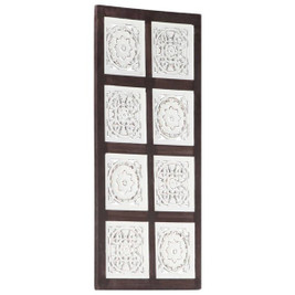 vidaXL 321655 - Hand-Carved Wall Panel MDF 40x80x1.5 cm and White