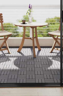 vidaXL 46587 - Carreaux de terrasse 10pcs Délavage gris 30x30 cm Acacia solide