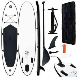 vidaXL 92730 - Inflatable Stand Up Paddle Board Set and White