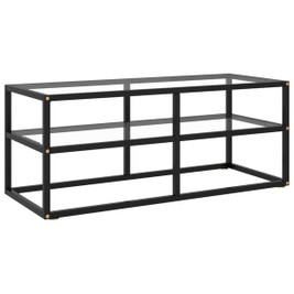 vidaXL 322855 - TV Cabinet with Tempered Glass 100x40x40 cm