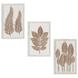 vidaXL 321660 - Panneaux muraux sculptés à la main 3 pcs MDF 40x60x1,5 cm