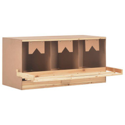 vidaXL 170656 - Chicken Laying Nest 3 Compartments 96x40x45 cm Solid Pine Wood
