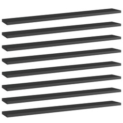 vidaXL 805295 - Bookshelf Boards 8 pcs High Gloss 80x10x1.5 cm Engineered Wood