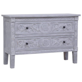 vidaXL 283851 - Sideboard with 2 Drawers 90x30x60 cm Solid Mahogany Wood