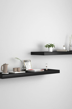 vidaXL 323839 - Floating Wall Shelves 2 pcs 90x23.5x3.8 cm MDF
