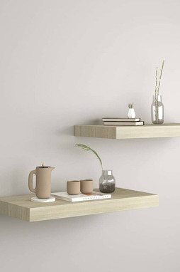 vidaXL 323872 - Floating Wall Shelves 2 pcs Oak 50x23x3.8 cm MDF