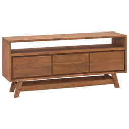 vidaXL 326117 - TV Cabinet 110x30x50 cm Solid Teak Wood