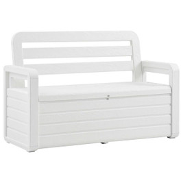 vidaXL 315638 - Garden Storage Bench 132.5 cm Plastic