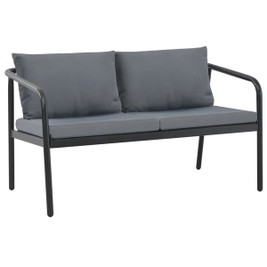 vidaXL 44699 - Canapé de jardin à 2 places avec coussins Aluminium