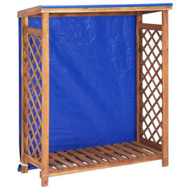 vidaXL 46566 - Firewood Storage Shed 105x38x115 cm Solid Acacia Wood
