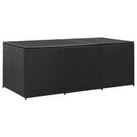 vidaXL 46477 - Boîte de rangement de jardin Résine tressée 180x90x70 cm