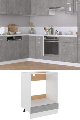 vidaXL 802501 - Armoire à four "Riga" béton 60x46x81,5 cm