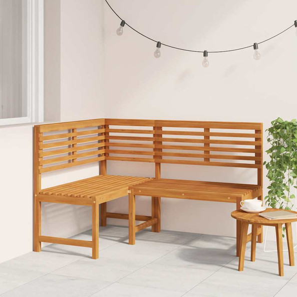 vidaXL 312422 - Banc d'angle de jardin 140 cm Bois solide d'acacia