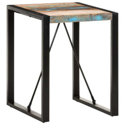 vidaXL 321593 - Table à manger 60x60x75 cm Bois de récupération massif