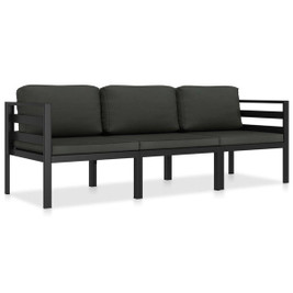 vidaXL 49237 - 3 Piece Garden Lounge Set with Cushions Aluminium
