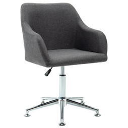 vidaXL 283470 - Chaise pivotante à manger gris foncé tissu