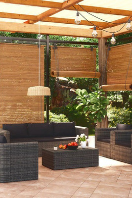 vidaXL 3059491 - 9 Piece Garden Lounge Set with Cushions Poly Rattan